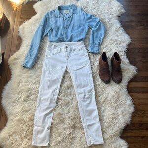 Hudson stretch skinny jeans with Collin flap ankle length